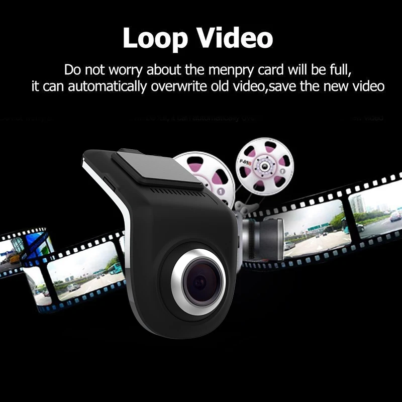 VicTsing 1080P One-way Car Recorder Navigation FHD Car DVR Camera Video Recorder WiFi ADAS G-sensor USB Driving Recorder Android (9)