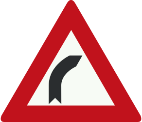 Traffic sign of Netherlands: Warning for a curve to the right