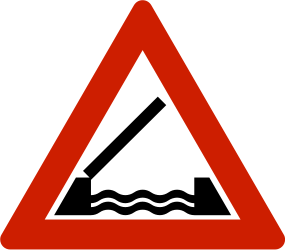 Traffic sign of Norway: Warning for a movable bridge