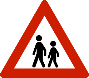 Traffic sign of Norway: Warning for children