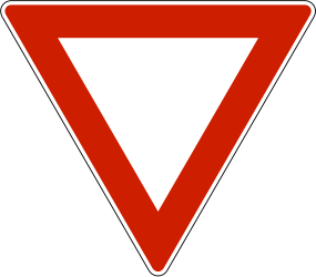 Traffic sign of Norway: Give way to all drivers