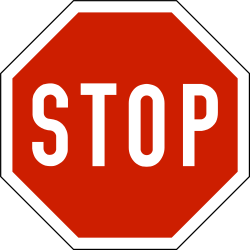 Traffic sign of Norway: Stop and give way to all drivers