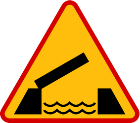 Traffic sign of Poland: Warning for a movable bridge
