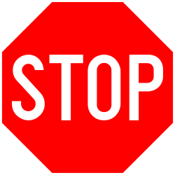 Traffic sign of Romania: Stop and give way to all drivers