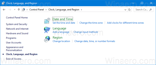 Windows 10 Clock Region And Language 