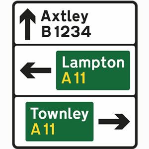 Directional stack road signs