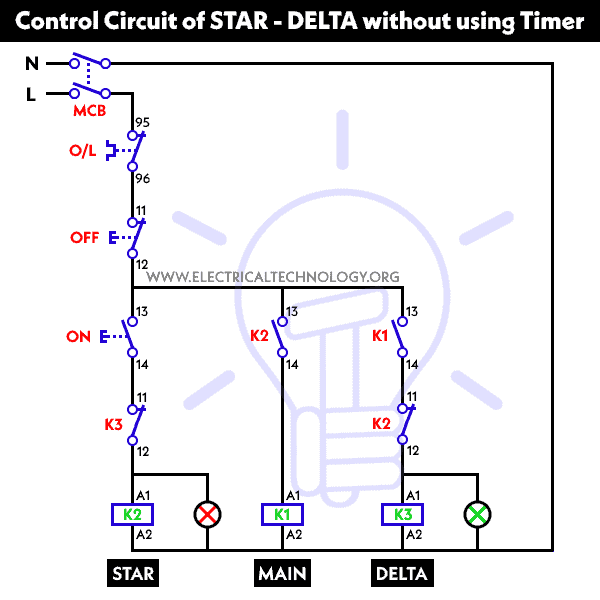Star - Delta Starter Control Diagram