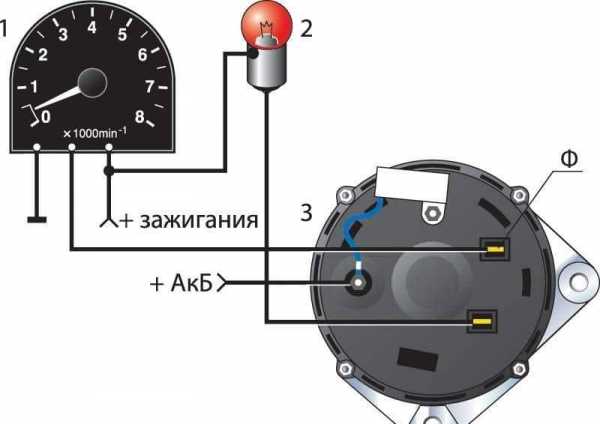 как подключить тахометр к генератору фольксваген